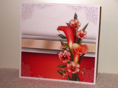 Bouquet Callas Pansies Card Mini Kit by Wayne Swan