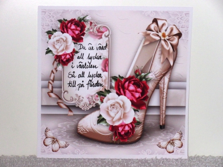 Roses with Cream Elegant Shoes Card Mini Kit by Wayne Swan