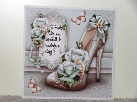 Soft Roses with Elegant Shoes Card Mini Kit by Wayne Swan