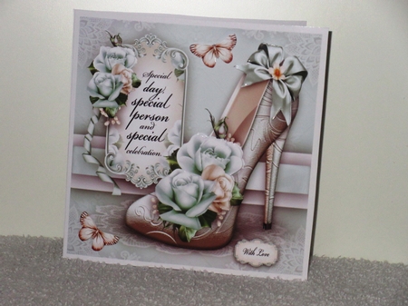 Soft Roses with Elegant Shoes Card Mini Kit by Wayne Swan