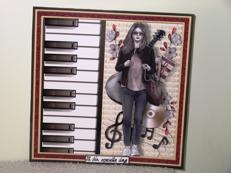 FEMALE MUSICIAN 7.5 Decoupage & Insert Mini Kit  by Wayne Swan