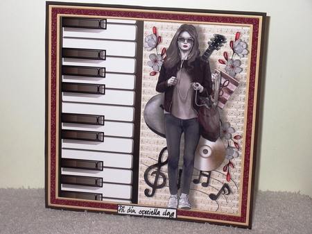FEMALE MUSICIAN 7.5 Decoupage & Insert Mini Kit  by Wayne Swan