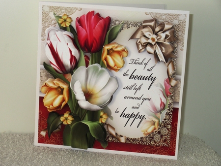 Bouquet of Colorful Tulips Card Mini Kit by Wayne Swan