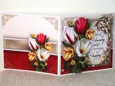 Bouquet of Colorful Tulips Card Mini Kit by Wayne Swan