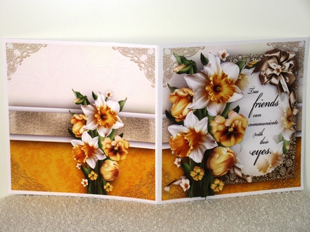 Bouquet of Daffodils with Pansies Card Mini Kit by Wayne Swan