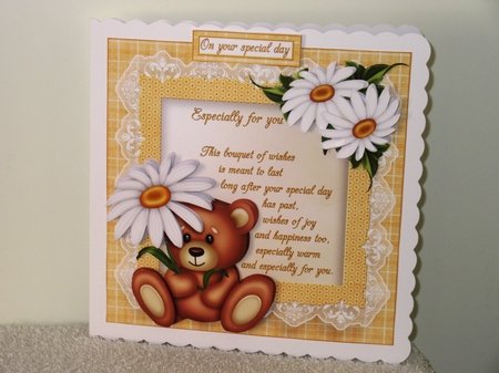 8x8 daisy bear with generic wishes mini kit by Wayne Swan