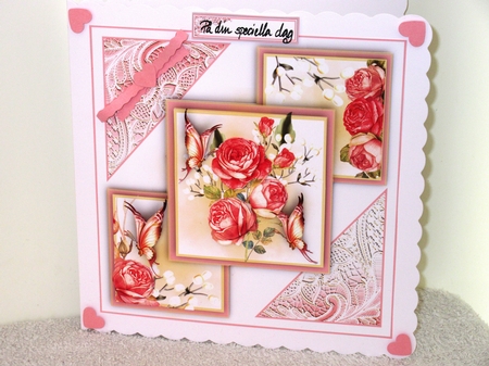 Peony And Lace Card Kit by Wayne Swan