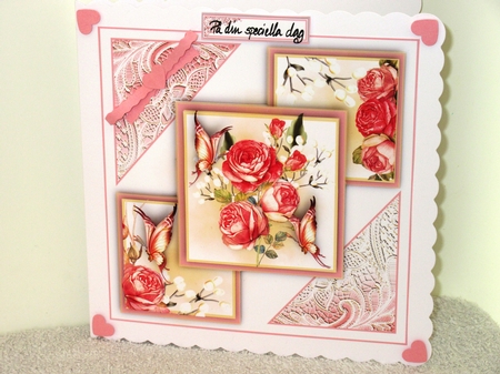 Peony And Lace Card Kit by Wayne Swan
