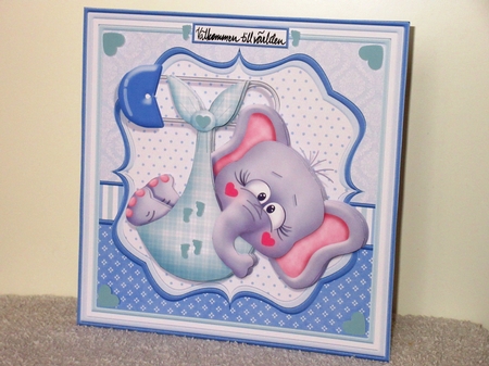 NEW BABY BOY ELI 7.5 Decoupage & Insert Mini Kit by Wayne Swan