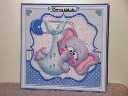 NEW BABY BOY ELI 7.5 Decoupage & Insert Mini Kit by Wayne Swan