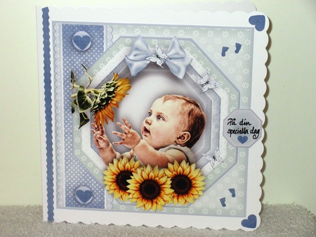 Baby Boy Christening Card Kit by Wayne Swan