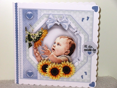 Baby Boy Christening Card Kit by Wayne Swan