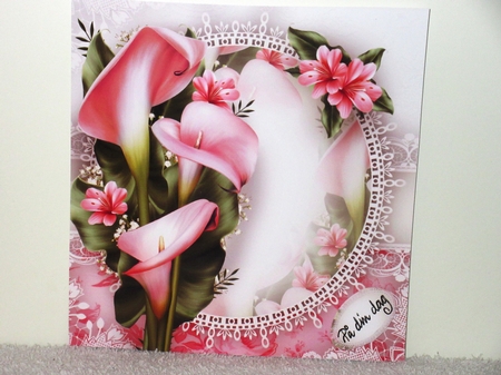 Pink Callas Bouquet Card Mini Kit by Wayne Swan
