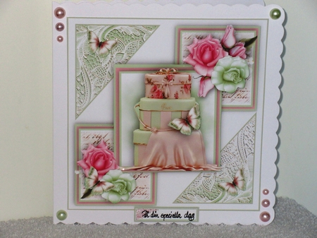 The Pink and Mint Hat Boxes Card Kit by Wayne Swan