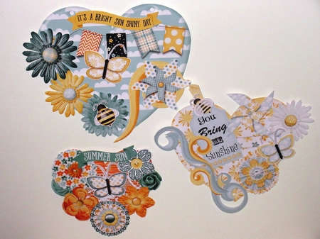 Bring Me Sunshine Hanging Hearts Trio by Wayne Swan