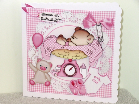 8x8 beautiful new baby girl mini kit by Wayne Swan
