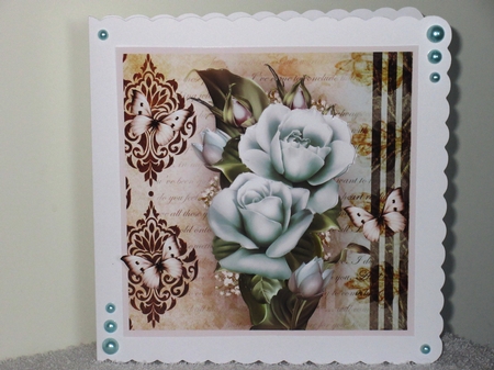 Blue Roses Bouquet Rustic Card Mini Kit by Wayne Swan