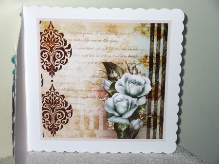 Blue Roses Bouquet Rustic Card Mini Kit by Wayne Swan