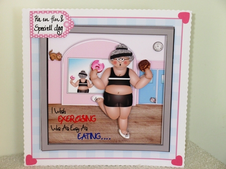 CARD TOPPER KIT - Marsha at the Gym by Wayne Swan