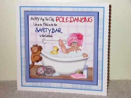 CARD TOPPER KIT - Marsha Pole Dancing by Wayne Swan