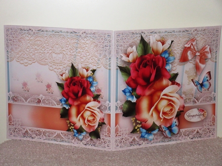 Peach Yellow Roses Card Mini Kit by Wayne Swan