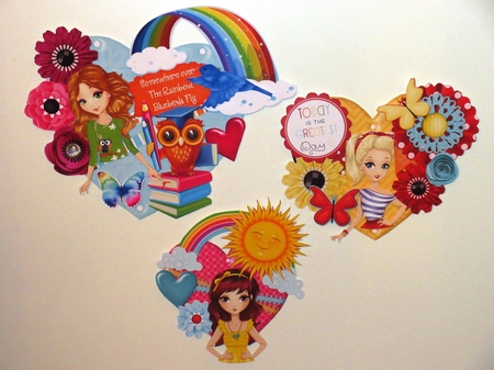 Always Chasing Rainbows Hanging Hearts Trio. by Wayne Swan