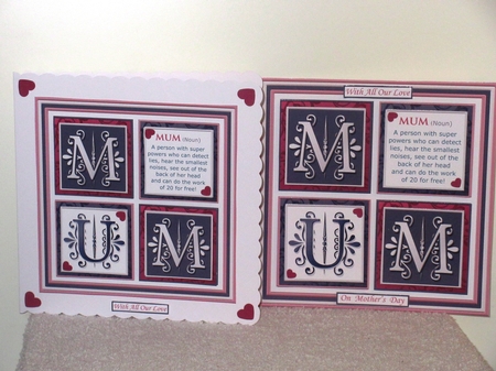 MUM DEFINITION SQUARES 7.5 Humorous Birthday or Mothers Day Quick Layer Card by Wayne Swan