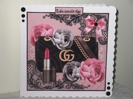 Chique Black Handbag & Peonies Mini Kit by Wayne Swan