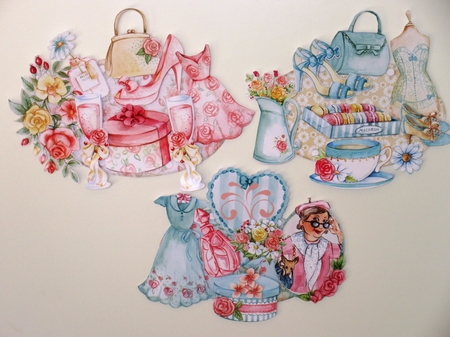 Chic Boutique #1 Hanging Oval Plaques Trio by Wayne Swan