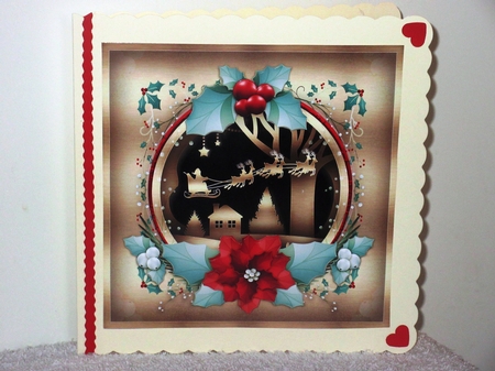 Golden Christmas Scene with Santa Claus Sleigh Mini Kit by Wayne Swan