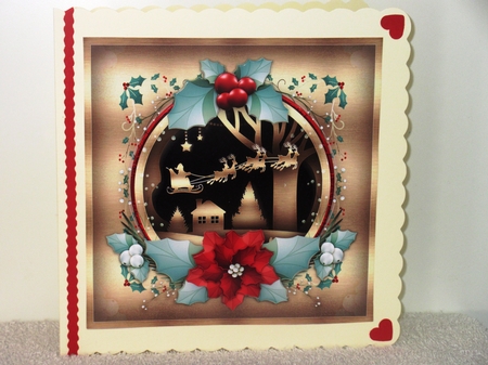 Golden Christmas Scene with Santa Claus Sleigh Mini Kit by Wayne Swan