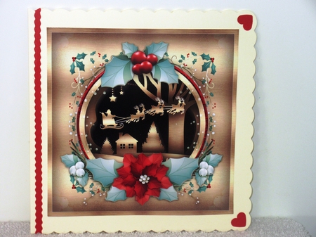 Golden Christmas Scene with Santa Claus Sleigh Mini Kit by Wayne Swan