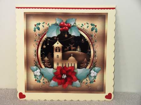 Golden Christmas Scene with Church Mini Kit by Wayne Swan