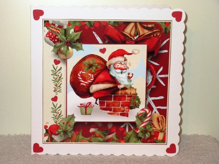 Cute Santa Claus on the Roof Mini Kit by Wayne Swan