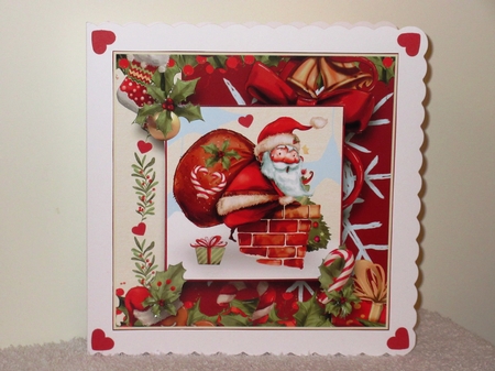 Cute Santa Claus on the Roof Mini Kit by Wayne Swan