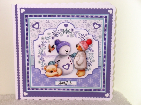 SNOWMAN AND BEARS 7.5 Christmas Decoupage & Insert Mini Kit by Wayne Swan
