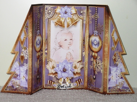 Purple Shaped Christmas Card Mini Kit by Wayne Swan
