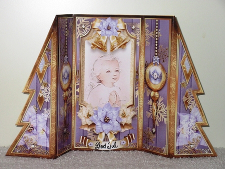 Purple Shaped Christmas Card Mini Kit by Wayne Swan