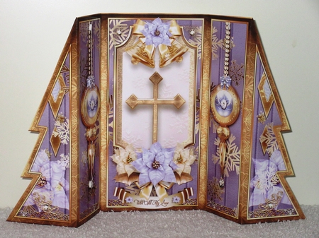 Purple Shaped Christmas Card Mini Kit by Wayne Swan