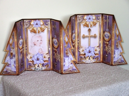 Purple Shaped Christmas Card Mini Kit by Wayne Swan