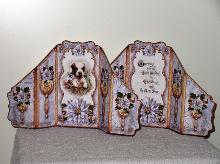 Winter Christmas Shaped Card with Puppy Mini Kit by Wayne Swan