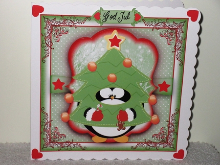 Penguin Christmas Tree Card Kit by Wayne Swan