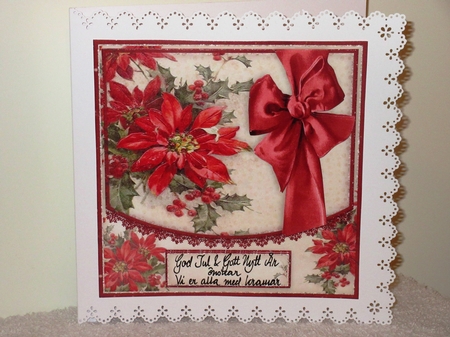 Vintage Christmas Poinsettia Card Kit 1510 by Wayne Swan