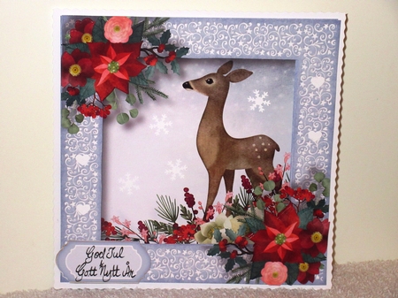 Vintage Watercolour Christmas Deer by Wayne Swan