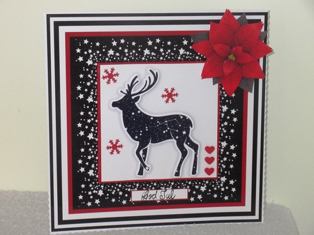 STARRY FOREST ANIMALS & POINSETTIA Christmas 7.5 Quick Cards Bumper Kit by Wayne Swan