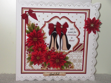 ALL I WANT FOR CHRISTMAS IS SHOES 7.5 Decoupage & Insert Mini Kit by Wayne Swan