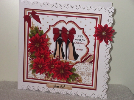 ALL I WANT FOR CHRISTMAS IS SHOES 7.5 Decoupage & Insert Mini Kit by Wayne Swan