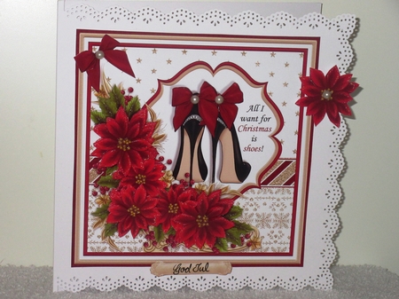 ALL I WANT FOR CHRISTMAS IS SHOES 7.5 Decoupage & Insert Mini Kit by Wayne Swan