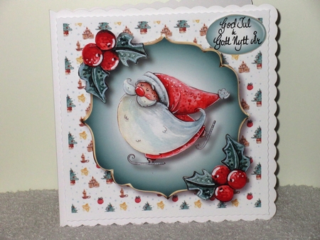 Skating Santa by Wayne Swan