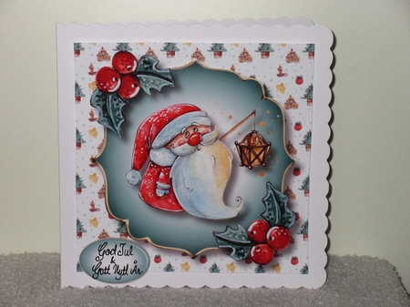 Santa With Lantern by Wayne Swan